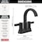 Delta Albion Two Handle Centerset Bathroom Faucet Matte Black 25855LF-BL - alternate 4