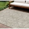 Homeroots 10' X 14' Beige Ivory And Gray Geometric Washable Indoor Outdoor Area Rug 612826 - alternate 1