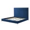 Homeroots Navy Blue Solid Wood Queen Upholstered Velvet Bed with Nailhead Trim 544792 - alternate 8