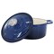 Megachef 2.7 Quart Round Enameled Cast Iron Casserole in Gradient Dark Blue 750124513M - alternate 7