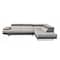 Homeroots Gray Leather L Shaped Two Piece Corner Sectional 366196 - alternate 1