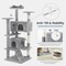 Simple Deluxe Cat Tree for Indoor Cats, 54 Inches Cat Tower with Scratching Post, Multi-Level Climbing Tree Cat H 3A88CATTREE54INLGRY - alternate 8