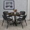Regency Round Kobe Breakroom Table W/ 4 M Stack Chairs, 30 in W, 30 in L, Neo Walnut TKB30RNDNW47BK - alternate 8