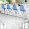 Leisuremod Cresco Acrylic Barstool - Modern ABS Plastic Counter Stool with Steel Legs & Footrest CRBL-30TBU - alternate 8