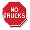 Signmission No Trucks, 4 inch X 4 inch, Vinyl Decal, 2PK OC-D-2PACK-4-267 - alternate 1
