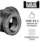 B & K STZ Industries 2 in. MIP X 1/2 in. D FIP Black Malleable Iron Hex Bushing 501398 - alternate 4
