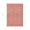 Homeroots 8' X 10' Salmon And Ivory Geometric Washable Indoor Outdoor Area Rug 596204 - alternate 8