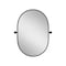 Homeroots 32" Black Aluminum Oval Adjustable Tilting Framed Accent Mirror 691625 - alternate 1