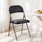 Simple Deluxe Folding Chairs with Leather Padded Cushion Seats and Durable Metal Frame, Vinyl Black, 2PK 3A88FNCHARFOLDBLKX2 - alternate 7