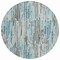 Homeroots 8' Teal Blue And Gray Round Striped Washable Indoor Outdoor Area Rug 617700 - alternate 7