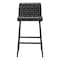 Homeroots Set of Two 30" Black Faux Leather And Steel Bar Height Bar Chairs 555742 - alternate 9