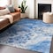 Homeroots 9' X 12' Navy Blue And Ivory Abstract Washable Indoor Outdoor Area Rug 618308 - alternate 9