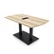 Skutchi Designs Arc Rectangle Meeting Room Table, 36 in W, 60 in L, Brown HAR-AREC-36x60-DOU.BK-K525-EBLK - alternate 1