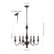 Jonathan Y Oakley 25" 6-Light Midcentury Farmhouse Iron LED Chandelier, Wood Finished/Oil Rubbed Bronze JYL1320A - alternate 10