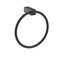 Amerock Monument Matte Black Contemporary 6-1/2 in 165 mm Length Towel Ring BH36082MB - alternate 1