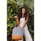 Picnic Time Family Of Brands Coronado Canvas and Willow Basket Tote, Navy Blue & White Stripe 203-00-211-000-0 - alternate 6