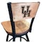 Holland Bar Stool Co 36" Blk Wrinkle Houston Swivel Bar Stool, Laser Engraved Back L03836BWMedMplAHoustonMedMpl - alternate 1
