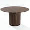 Homeroots 52" Brown Wood Pedestal Base Round Top Dining Table 720649 - alternate 1