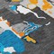 Homeroots 3' X 5' Charcoal Copper And Teal Blue Abstract Washable Indoor Outdoor Area Rug 599544 - alternate 8
