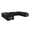 Homeroots Black Italian Leather Power Reclining U Shaped Ten Piece Corner Sectional With Console 634693 - alternate 16