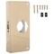 Prosource Door Reinforcer, 2-3/8 in Backset, 1-3/4 in Thick Door, Steel, Brass, 9 in H, 4 in W HSH-050SBP-PS - alternate 1