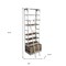 Homeroots 32" Light Brown And Nickel Metal and Solid Wood Five Tier Library Bookcase with Two Drawers 611040 - alternate 4