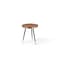 Homeroots 20" Walnut Black And Rose Gold Wood and Stainless Steel Round End Table 719956 - alternate 1