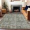 Homeroots 9' X 12' Pewter And Ivory Abstract Washable Indoor Outdoor Area Rug 615450 - alternate 9