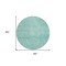 Homeroots 8' Aqua And Ivory Round Damask Washable Indoor Outdoor Area Rug 603355 - alternate 9