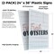 Signmission Oysters, Plastic Signs Only 24 Inch x 36 Inch, Corrugated Plastic, 2PK CSB-2436-2PACK-30408 - alternate 2