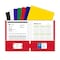 C-Line Products 8-1/2" x 11" Assorted Two-Pocket Paper Portfolio Folder, 100EA/+DS 05300-DS - alternate 8
