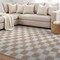 World Rug Gallery Beige Block Shag Area Rug 5 ft x 7 ft Beige WR118BEIGE5X7 - alternate 10