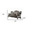 Homeroots 46" Platinum Faux Leather Curved Sofa And Toss Pillows 348644 - alternate 5