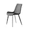 Homeroots Set of Two Gray and Black Upholstered Faux Leather Dining Side Chairs 535193 - alternate 5