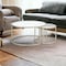 Homeroots Set of Two 35" Silver Glass And Steel Round Nested Coffee Tables 520945 - alternate 8