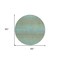 Homeroots 8' Teal Blue Round Striped Washable Indoor Outdoor Area Rug 608815 - alternate 9