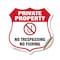 Signmission Private Property Shield Sign No Trespass, 18 Inch X 18 Inch, Vinyl Decal SHI-D-18-447 - alternate 1