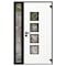 Vdomdoors Aluminum Door Cynex 6106 Dark Stone Entry Steel Metal Modern Painted W36+16xH80 Left Inswing CYNEX6106EXD-DARK-W36+16xH80-LH-I - alternate 6