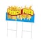 Signmission Hot Fresh French Fries Die Cut Yard & Stake plastic window, 2436-Hot Fresh French Fries C-DC-2436-DS-Hot Fresh French Fries19 - alternate 1