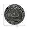 Homeroots 8' Black And Ivory Round Geometric Washable Indoor Outdoor Area Rug 631373 - alternate 6