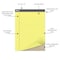 C-Line Products 8-1/2” X 11-3/4” Yellow Wide Ruled Legal Pad, 1/EA, 12/BX 25106 - alternate 3