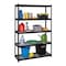 Iron Horse 2300 Riveted Steel Wire Deck Shelving 5-Shelf Unit, 18" D x 48" W x 72" H, Black 22131 - alternate 7