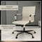 Leisuremod Harris Faux Leather Office Chair - Mid-Back Ergonomic Swivel Desk Chair, Iron Base HOBL19TL - alternate 9