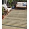 Homeroots 5' X 8' Chocolate And Taupe Striped Washable Indoor Outdoor Area Rug 615333 - alternate 1