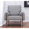 Homeroots 34" Gray And Brown Upholstered Arm Chair 572297 - alternate 8