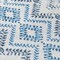 Homeroots 8' Navy Blue And Denim Blue Round Geometric Washable Indoor Outdoor Area Rug 581547 - alternate 6