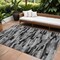 Homeroots 9' X 12' Gray And Black Striped Washable Indoor Outdoor Area Rug 603225 - alternate 1