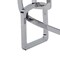 Homeroots 79" Clear And Silver Glass And Stainless Steel Trestle Base Dining Table 284365 - alternate 5