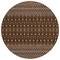 Homeroots 8' Chocolate Taupe And Copper Round Tribal Washable Indoor Outdoor Area Rug 582556 - alternate 7