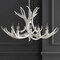 Jonathan Y Eldora 30" 5-Light Rustic Farmhouse Adjustable Resin Antler LED Chandelier, White JYL6300B - alternate 14